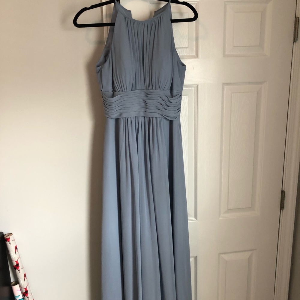 Dusty Blue AZAZIE bridesmaid maxi dress